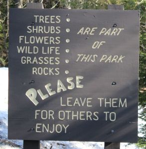 park sign