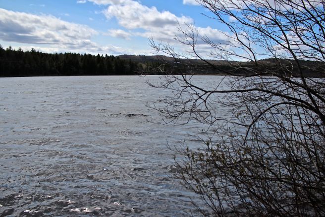 h-view from snowmobile trail