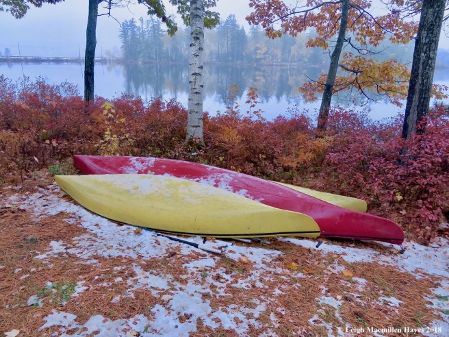 1-snow on the kayaks